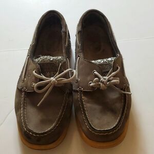 Sperry top sider gray loafer size 7.5